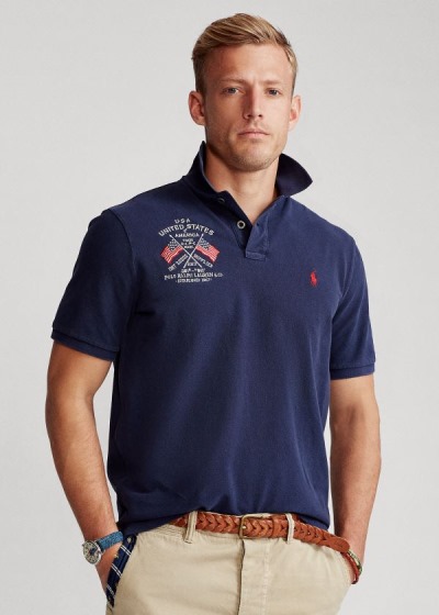 Pánské Polo Polo Ralph Lauren Classic Fit Americana - 04261-UKCS